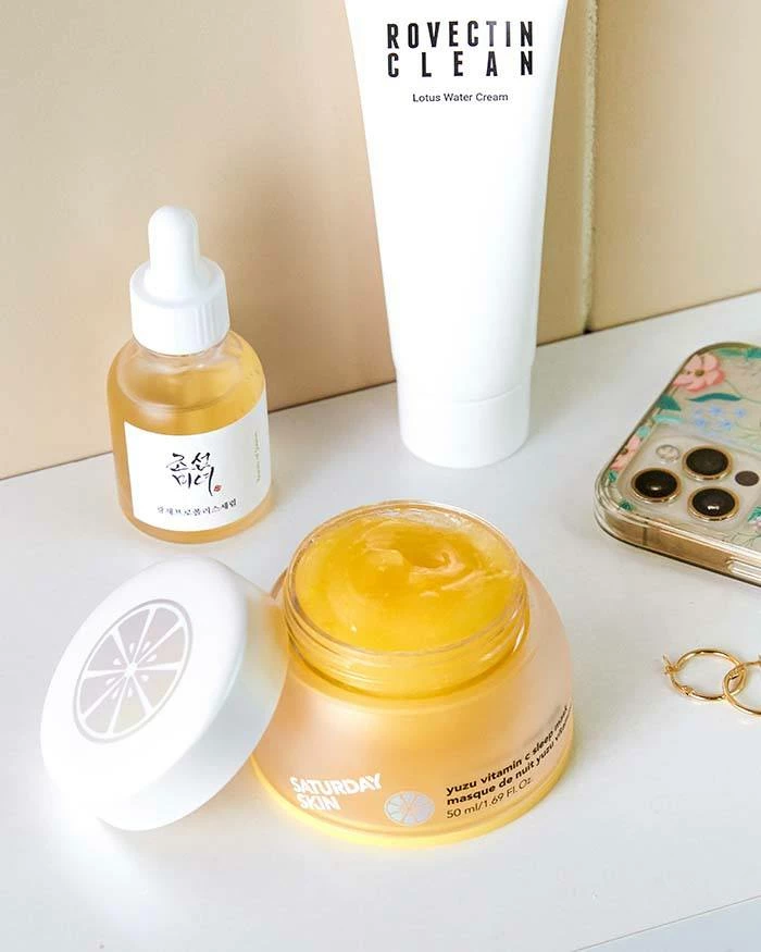 SATURDAY SKIN Yuzu Vitamin C Sleep Mask Dry