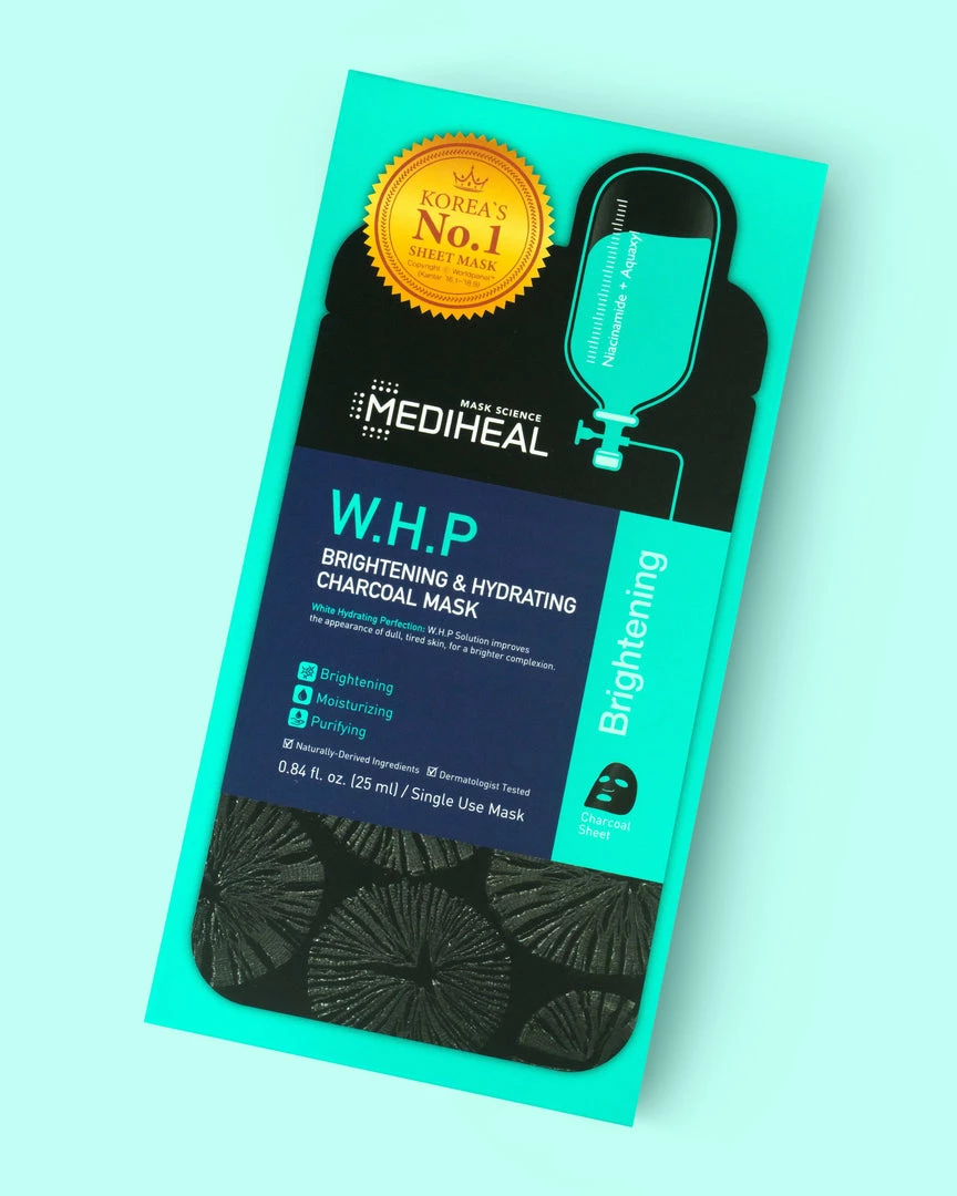 MEDIHEAL Normal W.H.P Brightening & Hydrating Charcoal Sheet Mask