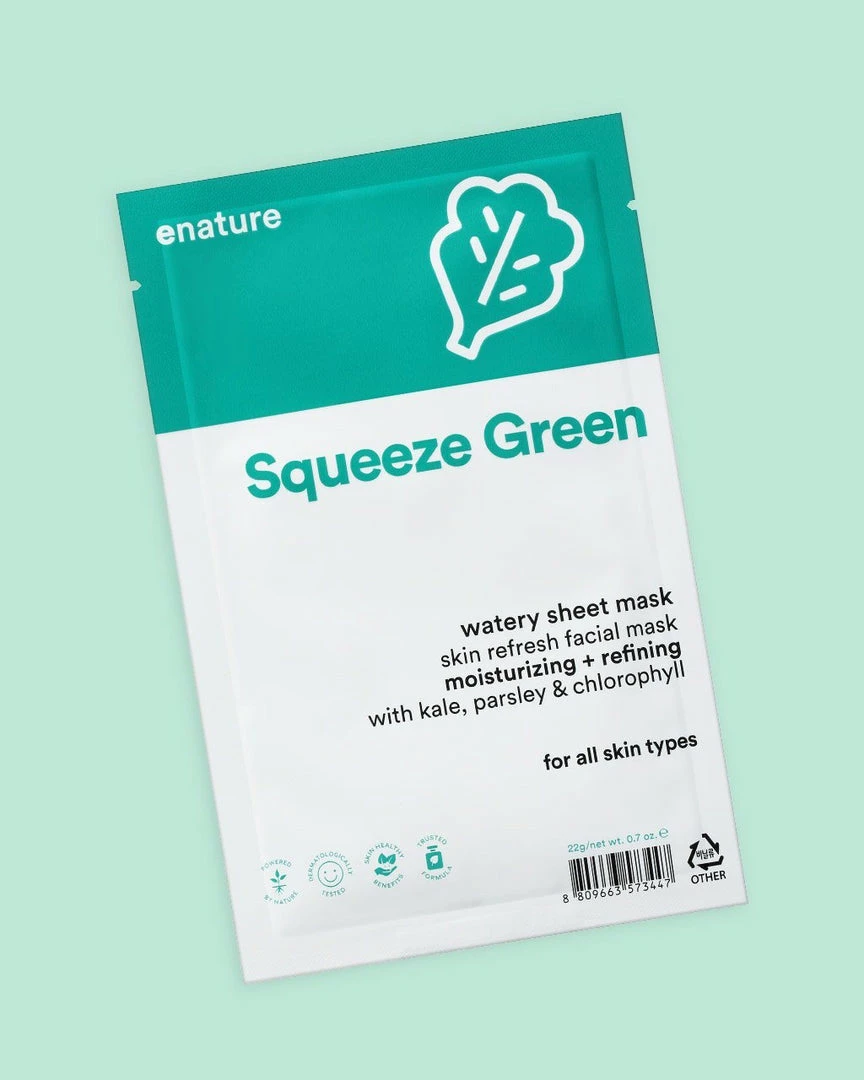 ENATURE Squeeze Green Watery Sheet Mask Oil Control / Pores