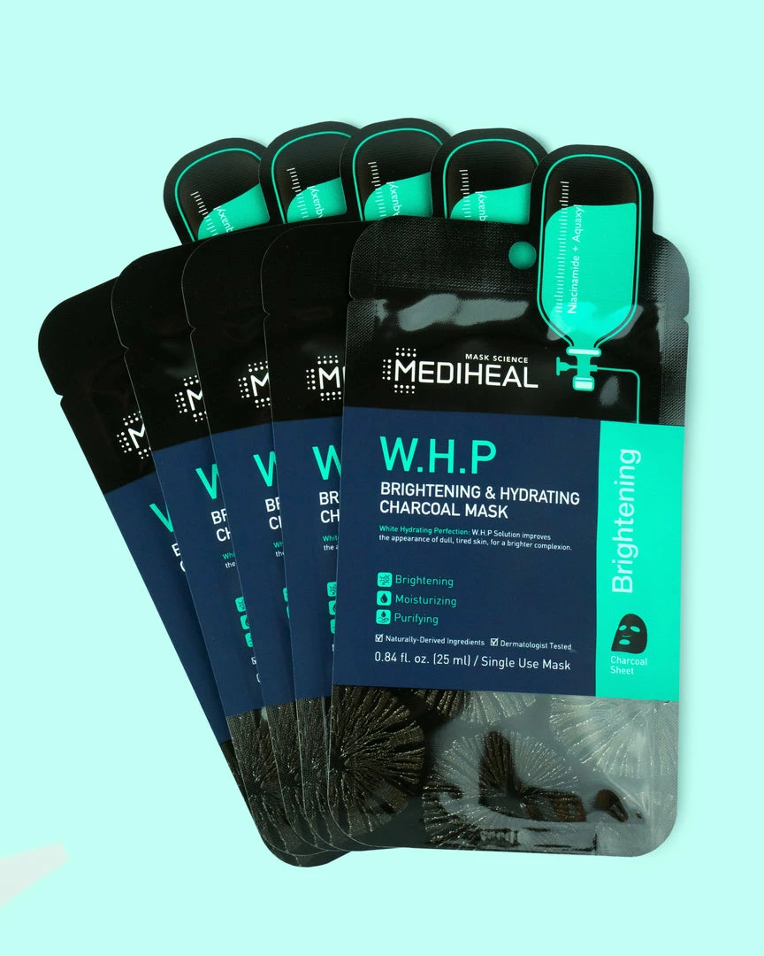 MEDIHEAL Normal W.H.P Brightening & Hydrating Charcoal Sheet Mask