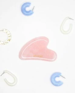 GLOWIEST Rose Quartz Gua Sha Makeup & Tools